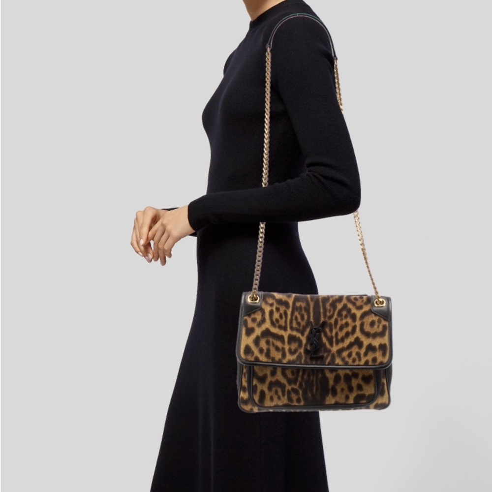 Saint Laurent animal print canvas NIKI bag. New. With dust bag.